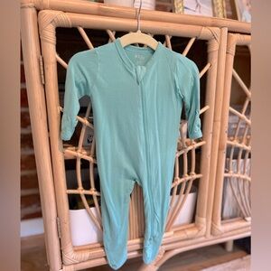 Kyte Baby Newborn / 0-3 months Zippered Footie in Aqua Green Newborn